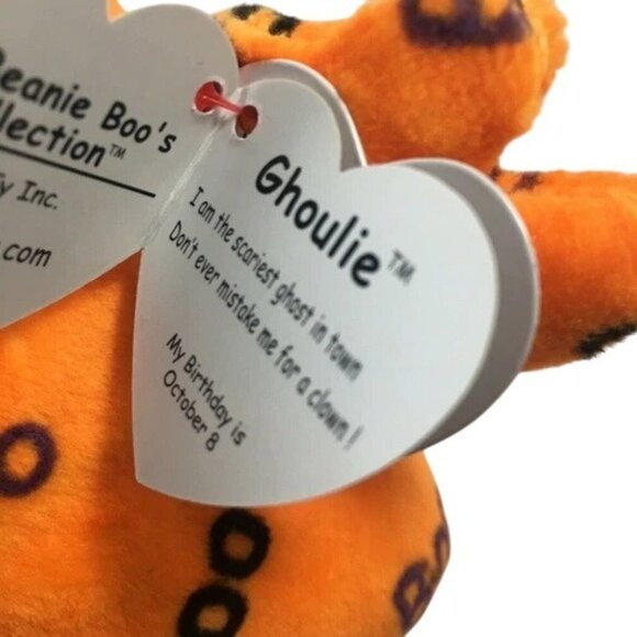 Ty Beanie Boos Ghoulie Halloween Ghost Plush Toy - Picture 3 of 8